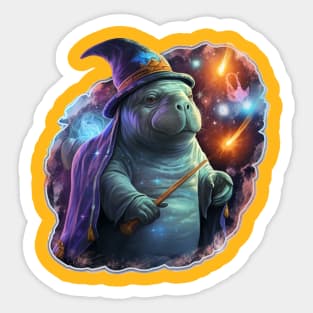 Wizard Manatee Sticker